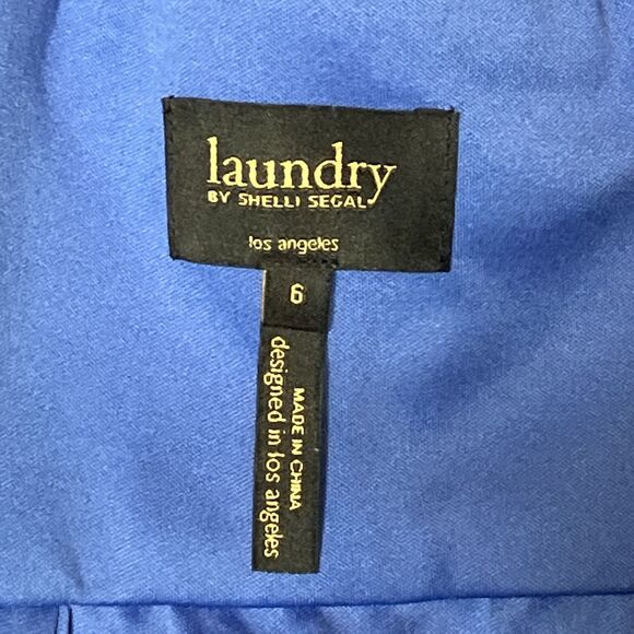 Laundry by Shelli Segal Royal Blue Dress Size 6 Strappy Celtic Knot Y2k - Picture 3 of 8